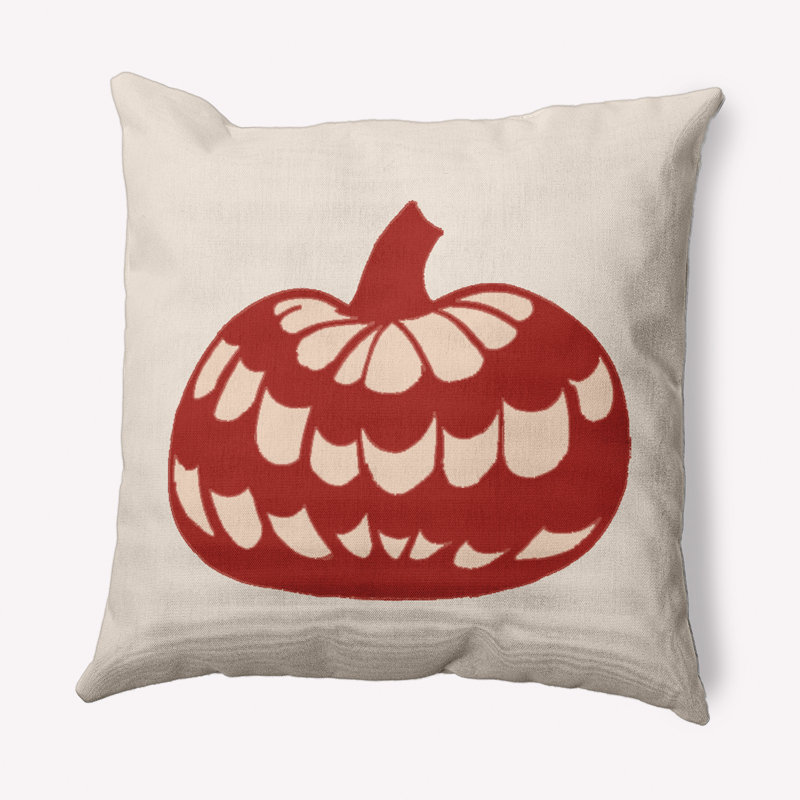 Coussin décoratif citrouille Perfection, 20 po x 20 po, Érable rouge