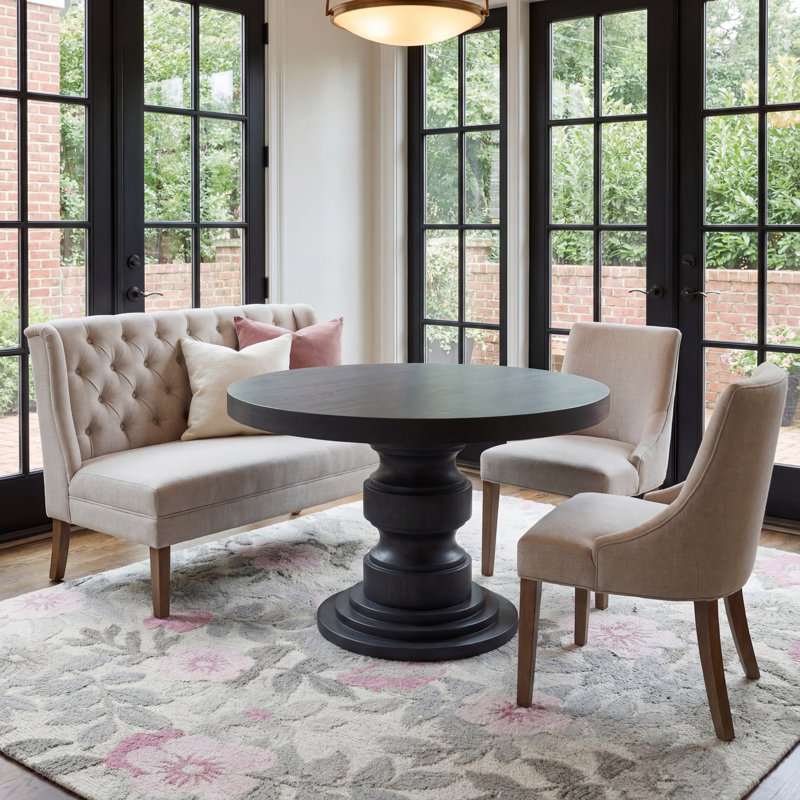 Frances Handmade Rug, Rectangle 5' x 7'6", Pink/Ivory/Gray