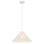 Luminaire suspendu en rotin tissé blanc à 1 lumière Vaden