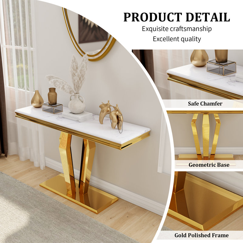 Gold Console Table