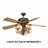 Polston 52 in. Weathered Patina Indoor Rod Mount Rustic Ceiling Fan with Reversible Washed Oak-Pine Blades, Pull Chain Included, 3 Speeds, Light Kit Adaptable, AC Motor