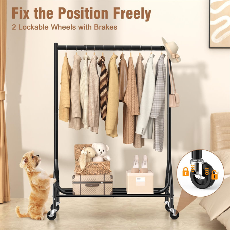 110cm Rolling Clothing Rack