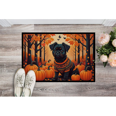 Tapis d'entrée antidérapant pour l'extérieur Novalene Affenpinscher