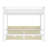 Queen over Queen Bunk Bed with Storage Shelves and Drawers, USB Ports & LED Lights, Convertible Lower Bed to Sofa, Metal Frame, White-286841710-286841704