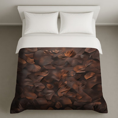 Housses de couette bronze à feuilles métalliques