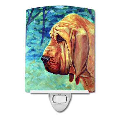 Éclairage de nuit en céramique bloodhound