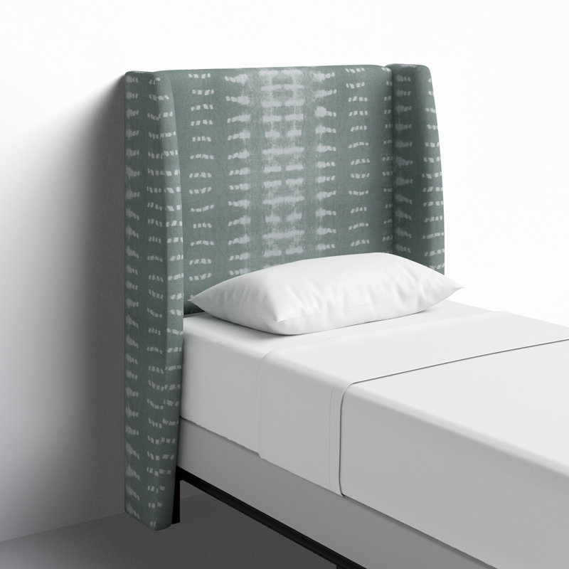 Tilly Upholstered Headboard, Twin, Dotted Stripe Mist