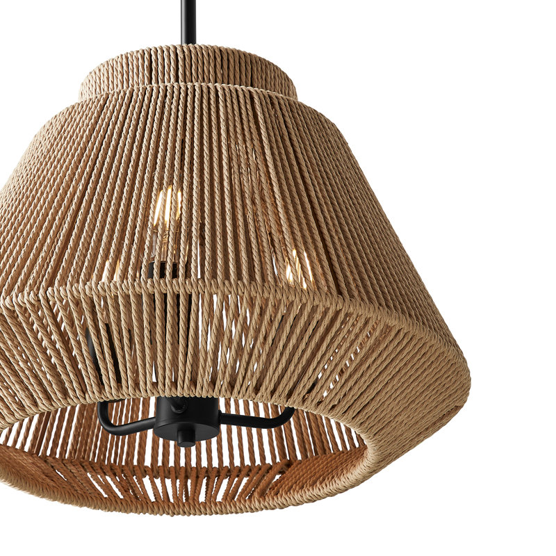 Eco - Nido Natural Rope Pendant, 56.5" H x 18" W x 18" D
