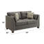 Causeuse en lin gris anthracite Laurissa avec 4 coussins
