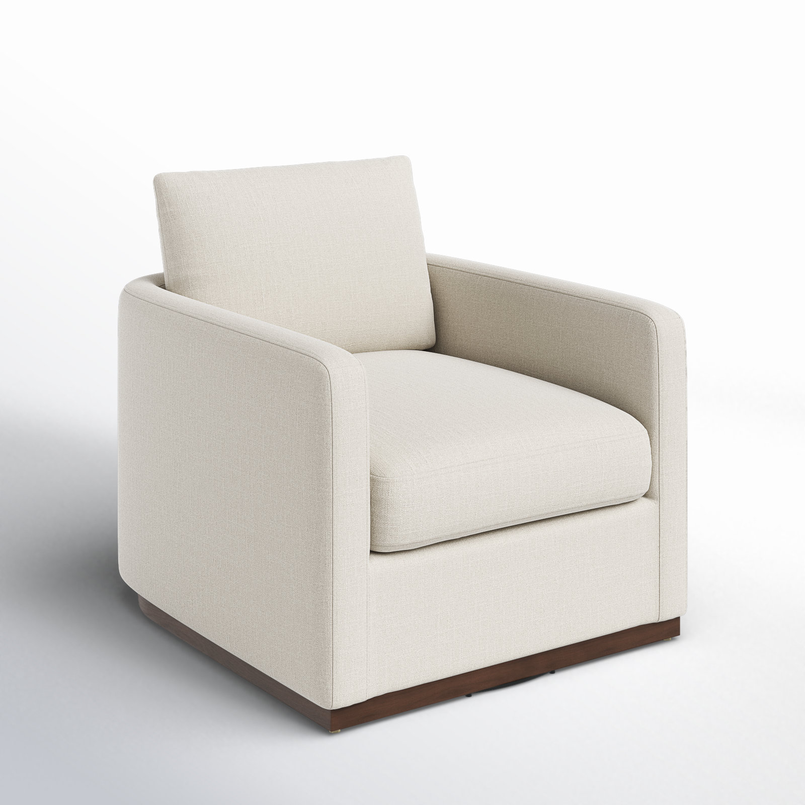 Bobbi Swivel Armchair, Effie Linen Performance Weave