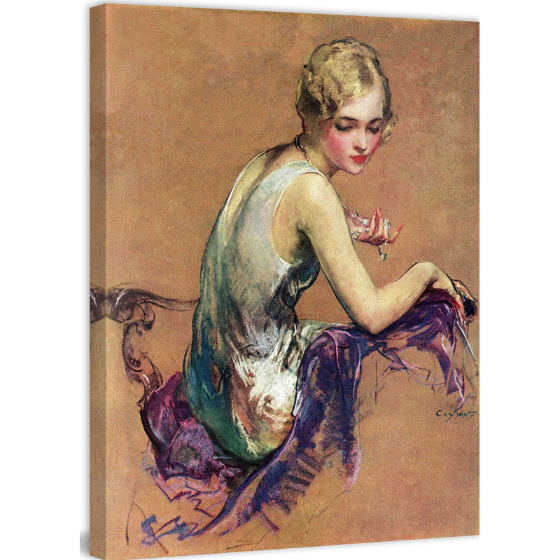 Reproduction de pastel sur toile tendue, H 52 po x l 40 po