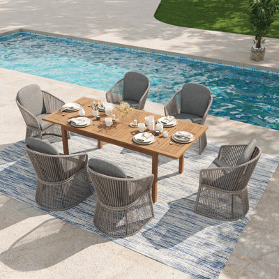 Voncia 6-Person Rectangular Outdoor Dining Set