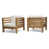 Teak Frame / Beige Cushion