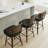 26" Swivel Upholstered Counter Stool with Walnut-Finish Bentwood Frame-114223066-114223068