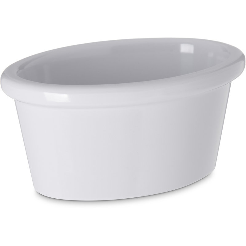 Melamine Smooth Oval Sauce Ramekin, 2 oz, White