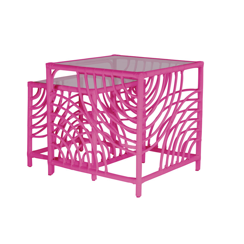 Tables gigognes 2 pièces  Swirl, Rose millennial