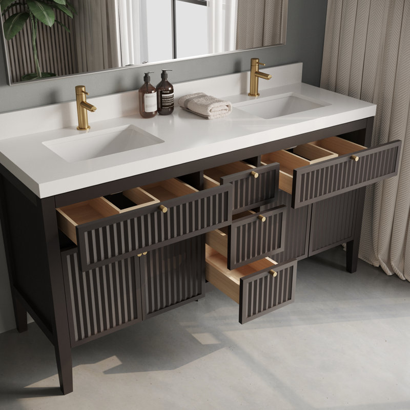Reyan 63in Single Vanity, Espresso