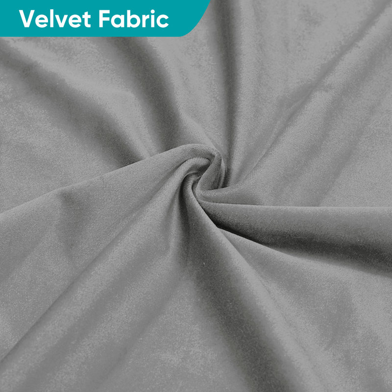 Canapé modulaire velours capitonné modulaire, gris clair, Gris clair