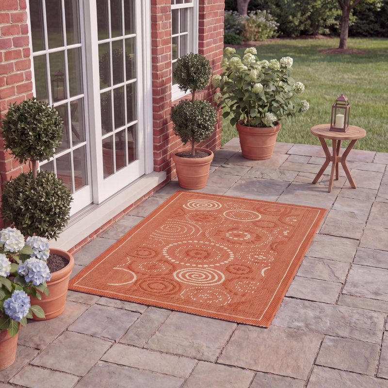 Tapis d'intérieur / extérieur à motif géométrique Herefordshire Performance, 2 pi x 3 pi 7 po
