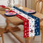 Chemin de table de l'Independence 13 X 72 pouces, 4 juillet, rouge, blanc, bleu, lin, chemin de table