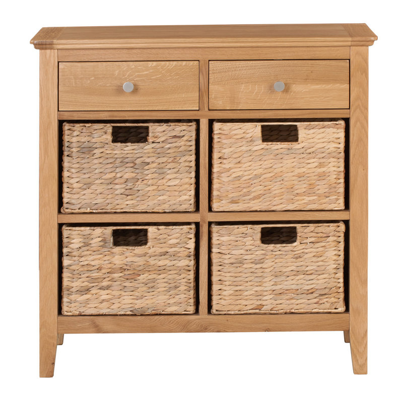 Elaina Solid Wood 77cm W 2 - Drawer Chest of Drawers