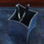 Folded Leather Pencil Cup-Blue Wash