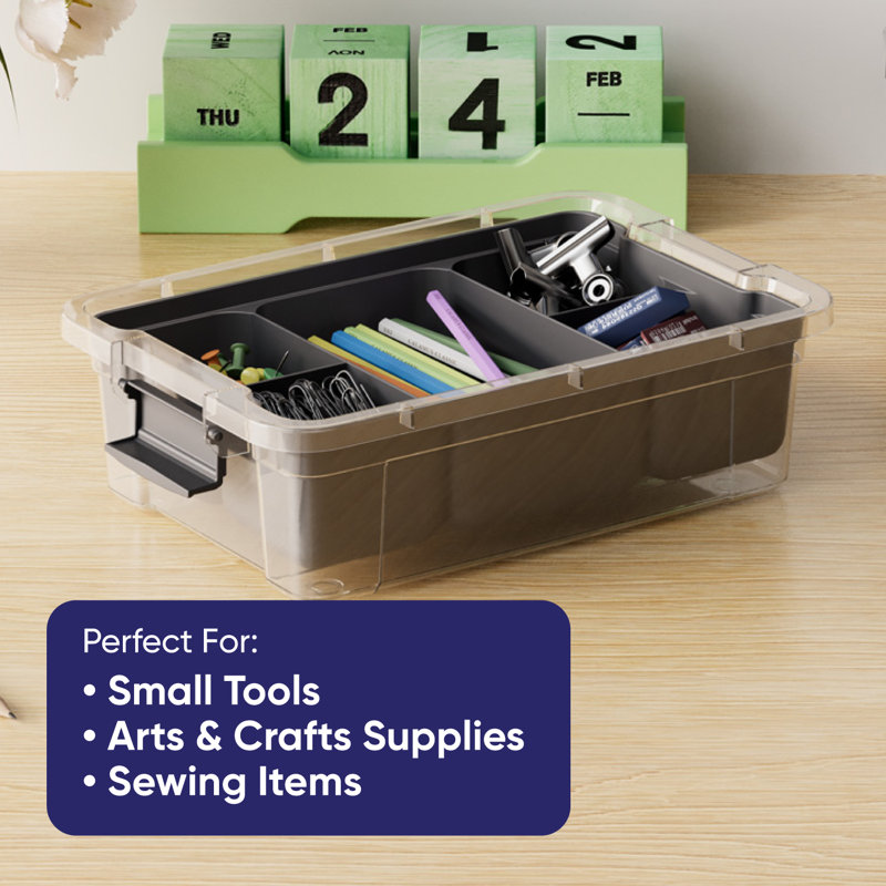  Petit plateau de rangement pour bac ou tiroir en plastique, 2.3" H x 9" W x 6" D