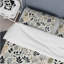 Ensemble de housse de couette à imprimé botanique monochrome-841788678