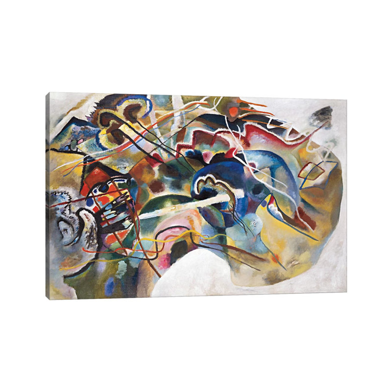 Painting With White Border by Wassily Kandinsky - Wrapped Canvas Painting, 20.32 cm H x 30.48 cm W