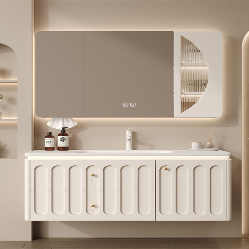 Armoire de salle de bain de style français moderne, H 19,69 po x l 59,06 po x P 19,69 po