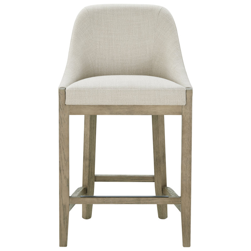 Tabouret de comptoir rembourré Shiner Daigle, Lin Performance Effie