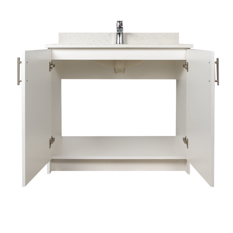 Meuble-lavabo blanc 36 po style Shaker, Blanc