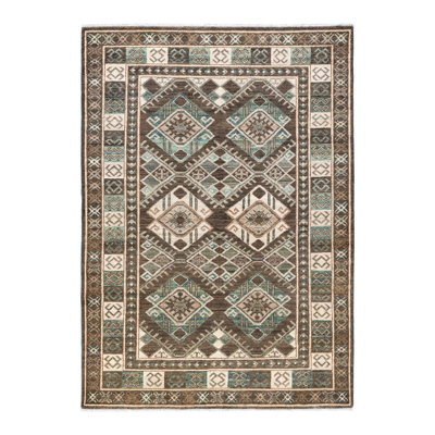 Kieya One-of-a-Kind 4' 2" X 5' 10" 2010s Wool Area Rug in Gray