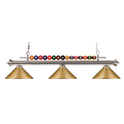 Luminaire suspendu linéaire pour table de billard 3 lumières Chapa