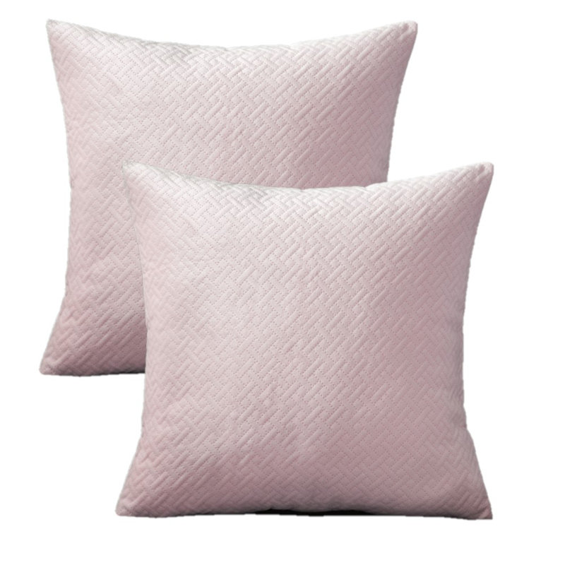 Housse de coussin carré en velours , Rose