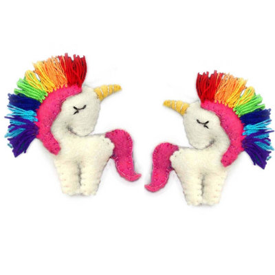 4'' Handmade Fabric Animals Hanging Figurine Ornament