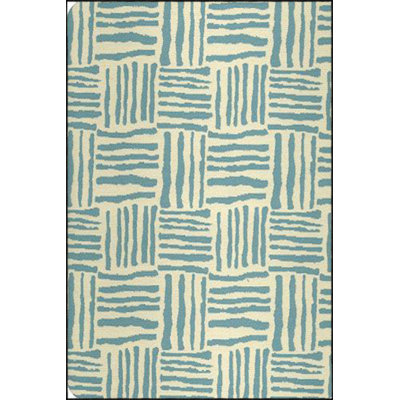 Green Segmented Striped Themed Patterned Woven Base Washable Rug