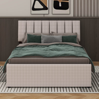Lit plateforme tapissier Teddy