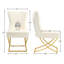 Chaise parsons rembourrée en velours capitonné Chary-250749954