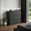  Commode 3 tiroirs noire 33 po
