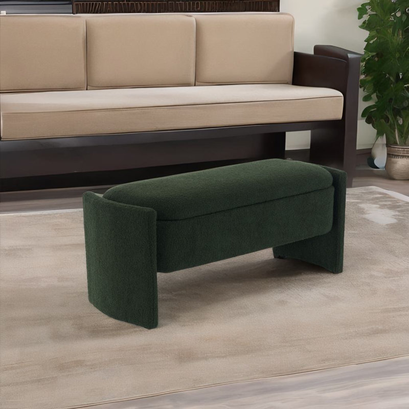 Storage Ottoman Bench, Green