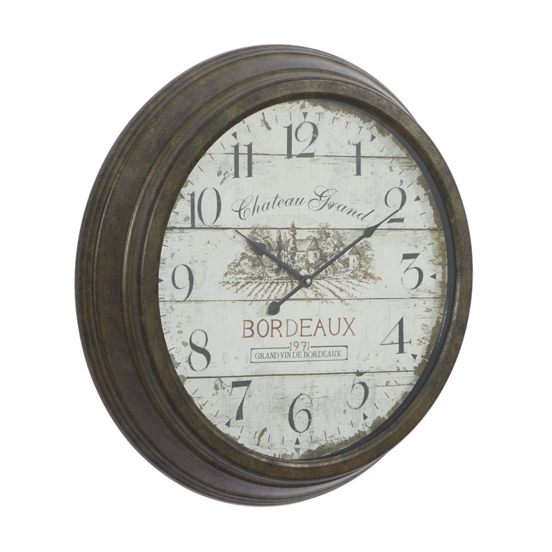 Horloge murale Eatmon, Noyer, Moyen