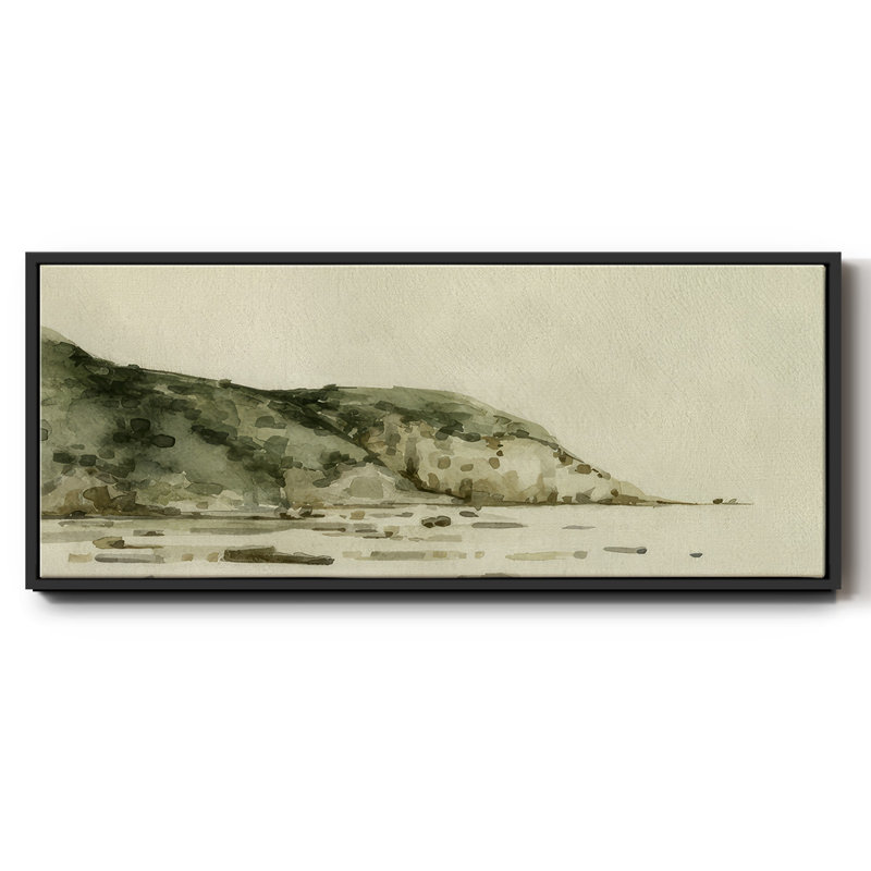 Distant  Shore I- Framed Canvas, 20" H x 50" W