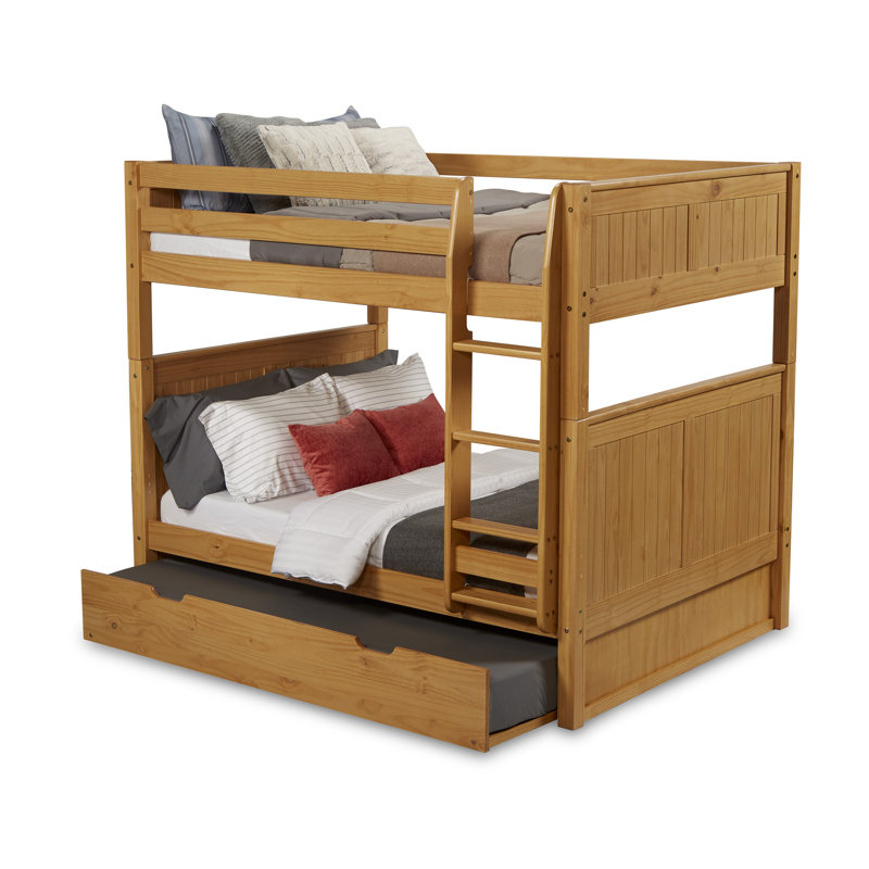 Stig Kids Full Over Full Bunk Bed with Twin Trundle, Natural