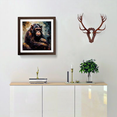 Monkey Palette Knife Painting No.2 - Framed Print