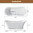 Crescent Casainc Freestanding Soaking Solid Surface Resin Stone Bathtub
