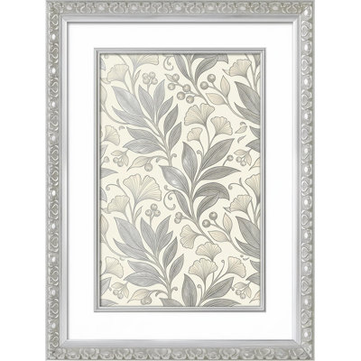 Embossed Picture Frame with Mat for Wall