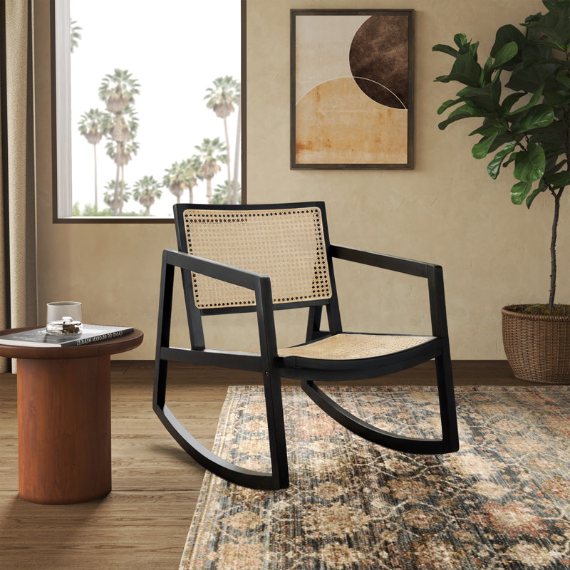 Chaise berçante Ryenn, Noir, noir, noir, noir