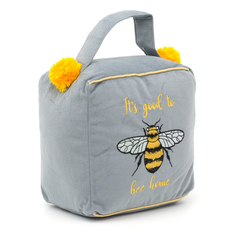 Mimms Bee Fabric Weighted Floor Stop