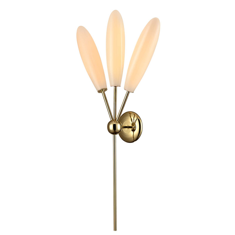 35 inches Sprig Wall Sconce in Polished Brass
